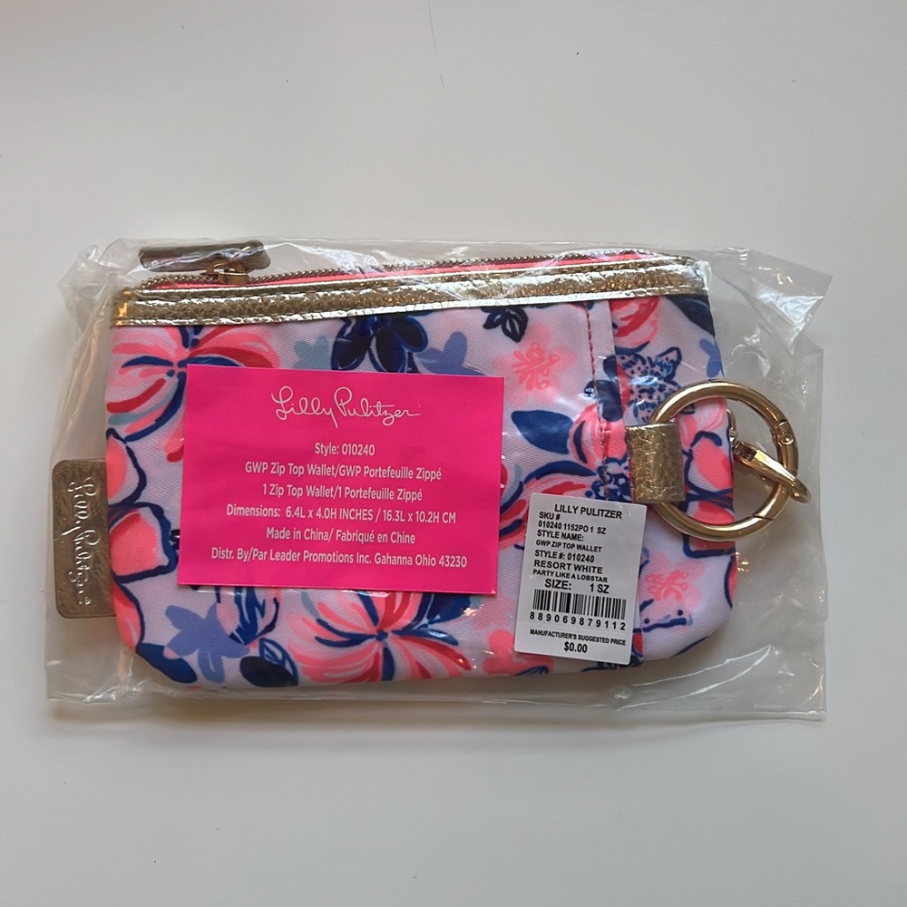 Lilly Pulitzer Zip Top Wallet, Party Like A Lobster